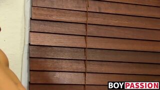 Twinks exchange blowjobs and lick ass until busting a nut