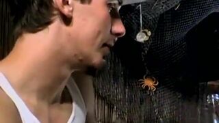 Cigar loving young men jerking off hard until a blasting end