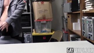 Ebony security punished by hung superior with bareback