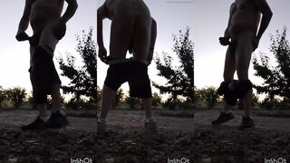 They Caught Me Naked and Handjob in Public