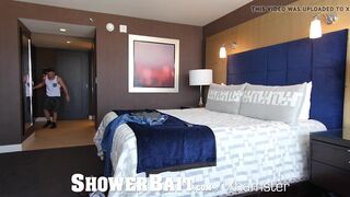 Shower Str8 guy Ollie shower fucked by gay friend