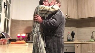 Nice sex with Daddy in the kitchen.