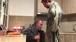 Nice sex with Daddy in the kitchen.