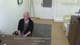 DIRTY SCOUT 163 - Ex Bartender Visits Agent To Give Some Raw Cock A Try