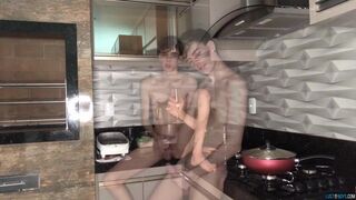 Young amateur Henry Evans tugs his dick before cumming solo