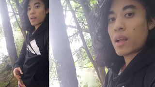 Adidas boy Jon Arteen takes selfies, jerks his cock, precum flows from his juicy glans, the horny cutie squirts cum while moanin