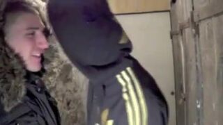 look how this traight guy creampie a gay bitch ass