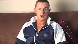 Young Euro Adam inserts dildo after solo audition