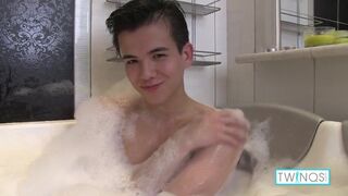 Hot Brunette Rainbow Boy Xander Masturbates His Hard Cock!