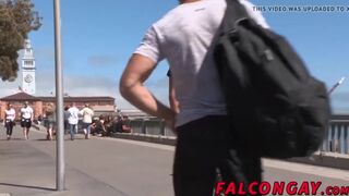 Deep blowjob affair in the toilet with two cock lovers