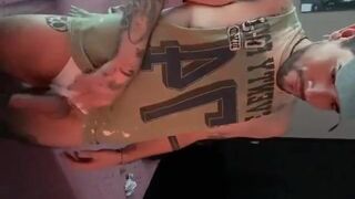 Tattoo Boy Jerking on Webcam