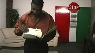 White perv gets black cock