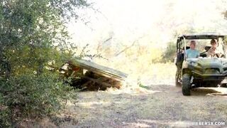 Gay man masturbating outdoors and gets caught