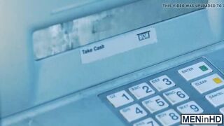 Muscular hunk cheating his girlfriend with big cocked jock