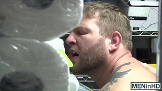 Football captain Darin Silvers fucks school janitor Colby