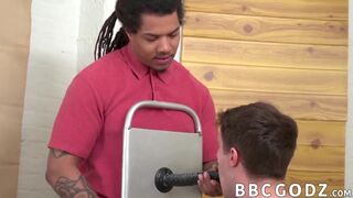 Thick ebony penis domination for a shy white man loving it