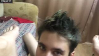 18 year old cute boy licks my ass and cums
