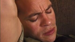 Two queer military men butt fuck at home