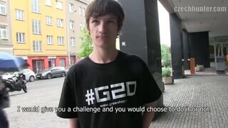 CZECH HUNTER 356 -  Innocent Twinks Get Paid To Have A Threesome For The First Time