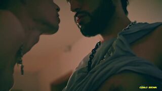 Big Dick Latino Camilo Brown Fucking Petit Twink Jacob Buccella Bareback Giving Him a Nice Facial and Swapping the Cum in a Kiss