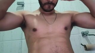 Masturbating Playing with My Foreskin While Peeing in the Bathroom