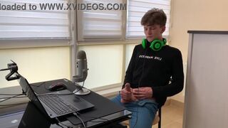 Handsome Jock wanking his FAT COCK