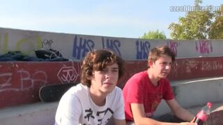 CZECH HUNTER 375 - Skateboarding Twinks Get Paid To Be In A Raw Threesome