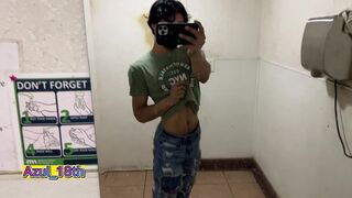 They publish a new porn video of a young man stripping naked in the city's public bathroom