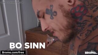 Tattooed man with big cock loves to fuck handsome men