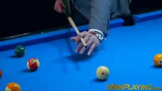 Classy bearded hunk doggystyle fucks man in suit Lukas Daken