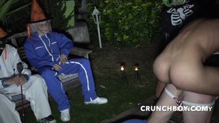 FUCKED BAREBACK FOR the halloween ceremeony with submission