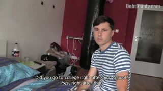 DEBT DANDY 261 - Clueless Hunk Gets Baited Into Getting Pounded By Landlord's Big Cock