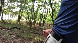 Jerking off in the forest