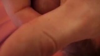 Euro cutie fingering his ass while jerking off his dick