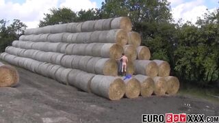 Sweet young euro farm boys fucking hard on a haystack
