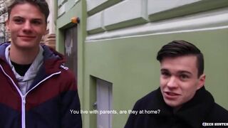 CZECH HUNTER 505 - Twink Buddies Have A Threesome With A Stranger For Cash