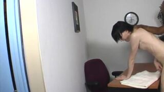 Skinny white emo guy gets fucked by a black man