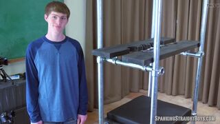 Straight Teen Boy Locked in a Spanking Tower & Spanked Hard