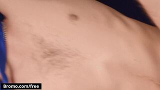 Bo Sinn Puts Twinky Ryan Jacobs Up Against The Wall And Feeds Him With His BIg Cock