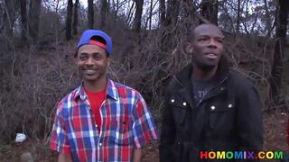 Sam Tyson Handles Two Black Cocks