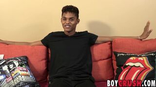 Adorable jock Deven Lions wanks off his long thick dick