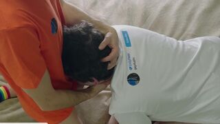 Sucking, Ball Licking and Face Fucking Turns Into Very Intimate and Sensual Sex with V's Ass Milking Me at the End!