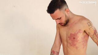 Ukrainian guy gets used by his master and fucked with a dildo stick