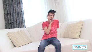 Skinny Cock Craving Boy Victor A Masturbates On His Couch!