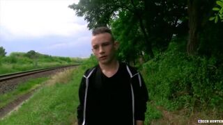 Czech Hunter 548 – Blonde Twink Has His Tight Asshole Obliterated From Daddy’s Big Cock