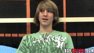 Dominic Depp enjoys interview before stroking a twink off