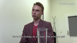 DIRTY SCOUT 155 - Suited Up Twink Impresses Agent And Gets A Hard Cock