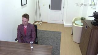 DIRTY SCOUT 155 - Suited Up Twink Impresses Agent And Gets A Hard Cock