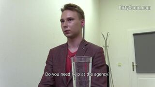 DIRTY SCOUT 155 - Suited Up Twink Impresses Agent And Gets A Hard Cock