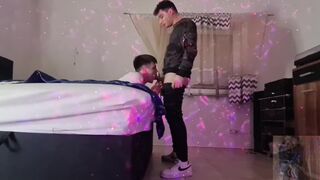 Smoking Gay Boyfriends Bareback Assfuck with Cum on the Ass